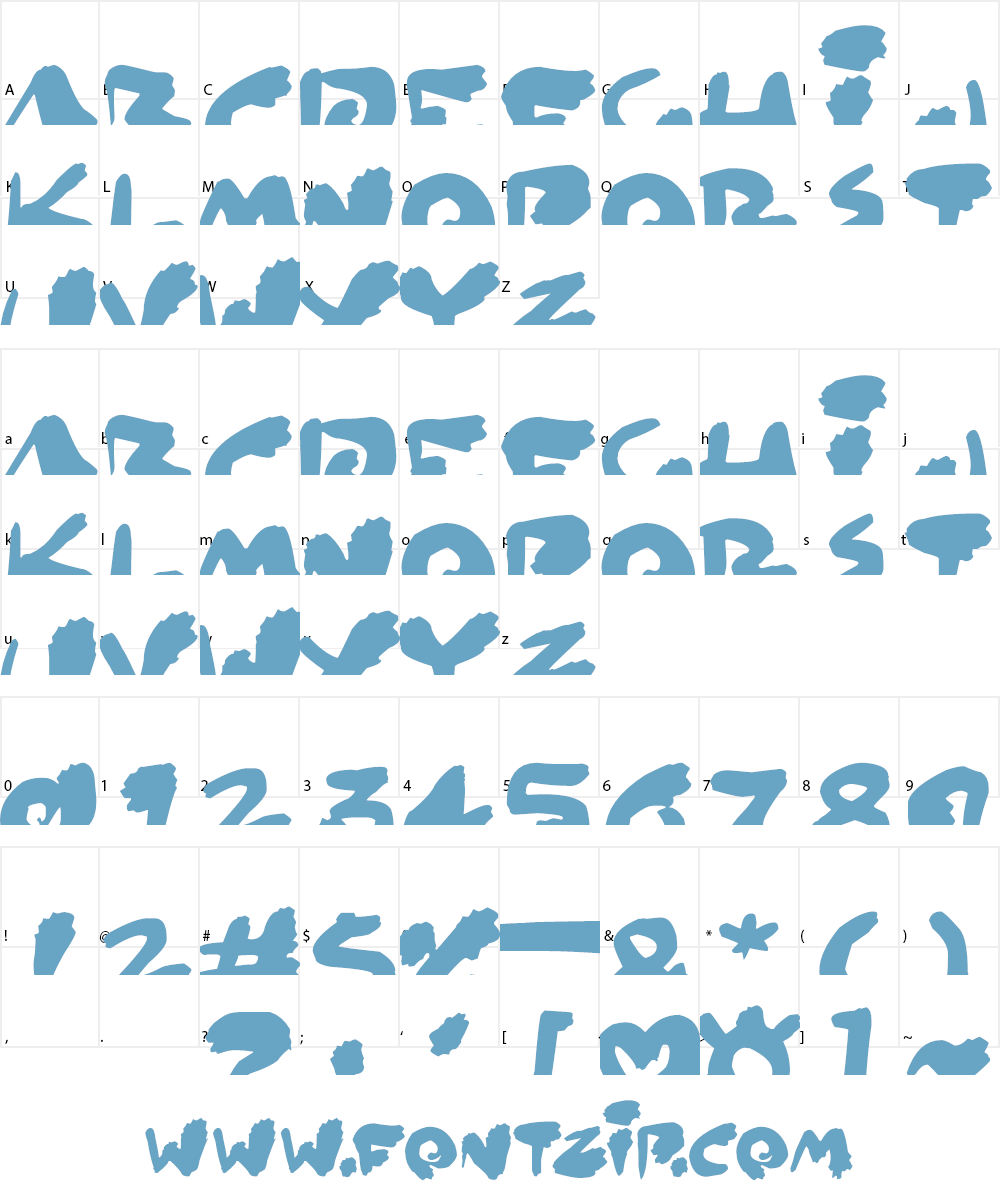 Inked Out Font Character